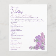 Lilac och Rosa Flowers Bröllop