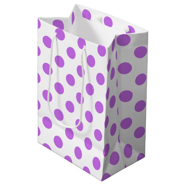 Lilac och vit polka dots (Framsidan Vinklad)