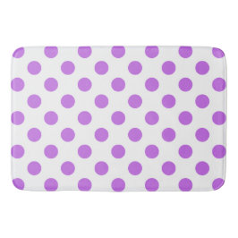Lilac och vit polka dots badrumsmatta