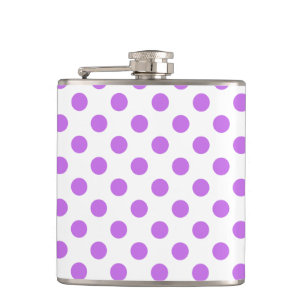 Lilac och vit polka dots fickplunta