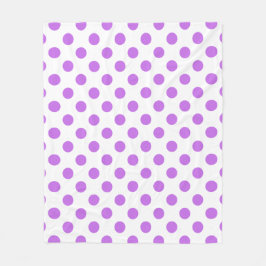 Lilac och vit polka dots fleecefilt