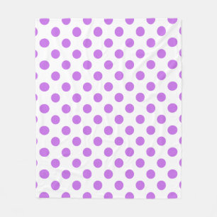 Lilac och vit polka dots fleecefilt