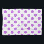 Lilac och vit polka dots kökshandduk<br><div class="desc">Lilac och vit polka dots</div>
