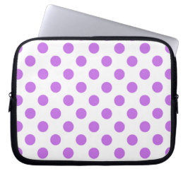 Lilac och vit polka dots laptop fodral