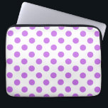 Lilac och vit polka dots laptop sleeve<br><div class="desc">Lilac och vit polka dots</div>