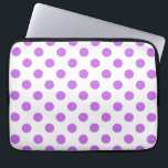 Lilac och vit polka dots laptop sleeve<br><div class="desc">Lilac och vit polka dots</div>