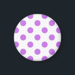 Lilac och vit polka dots magnet<br><div class="desc">Lilac och vit polka dots</div>