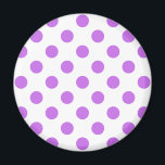 Lilac och vit polka dots magnet<br><div class="desc">Lilac och vit polka dots</div>