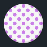Lilac och vit polka dots magnet<br><div class="desc">Lilac och vit polka dots</div>