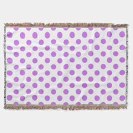 Lilac och vit polka dots mysfilt