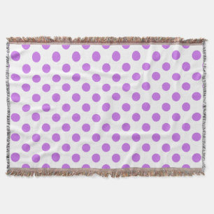 Lilac och vit polka dots mysfilt