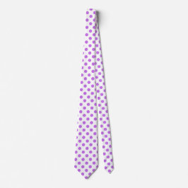 Lilac och vit polka dots slips