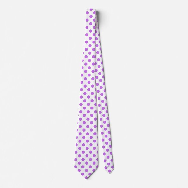 Lilac och vit polka dots slips (Framsida)
