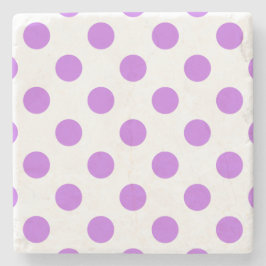 Lilac och vit polka dots stenunderlägg
