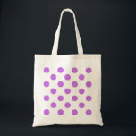 Lilac och vit polka dots tygkasse<br><div class="desc">Lilac och vit polka dots</div>