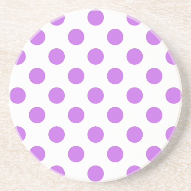 Lilac och vit polka dots underlägg (Framsidan)