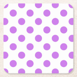 Lilac och vit polka dots underlägg papper kvadrat