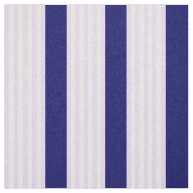 Lilac och vit rand mönster med marinblå marinblå m tyg (Provkarta)