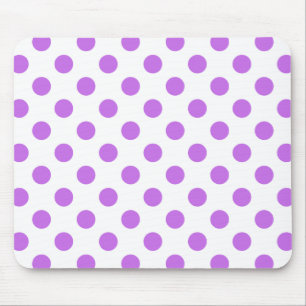 Lilac och vita polka dots musmatta