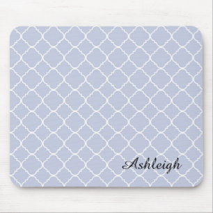 Lilac och White Quatrefoil Musmatta