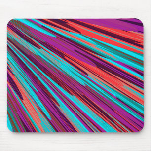 Lilac Orange Teal Abstrakt Geometric Feathers Musmatta