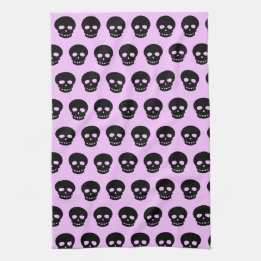 Lilac Pastel Goth Döskallars Kitchen Towel Kökshandduk