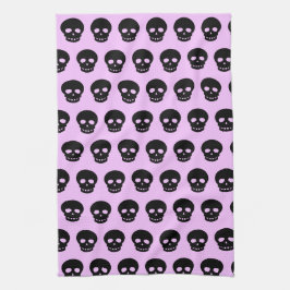 Lilac Pastel Goth Döskallars Kitchen Towel Kökshandduk