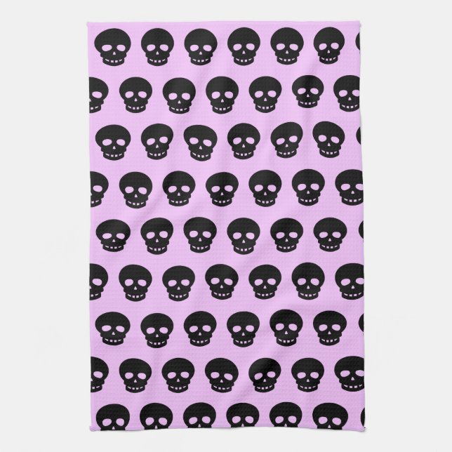 Lilac Pastel Goth Döskallars Kitchen Towel Kökshandduk (Vertikal)