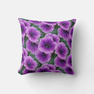 Lilac Petunia Flowers Kudde