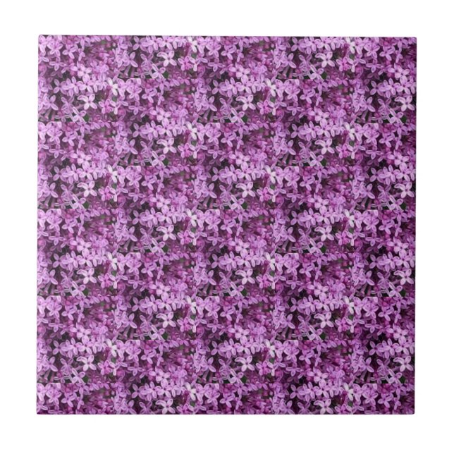 Lilac Photo | Halvdroppad med konvekt | Kakelplatta (Framsidan)