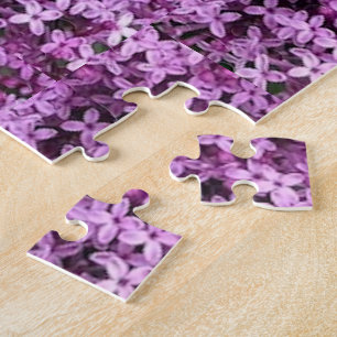 Lilac Photo Halvdroppad med konvekt Pussel