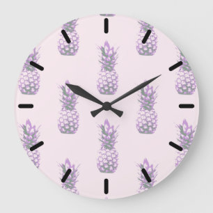 Lilac pinapple stor klocka