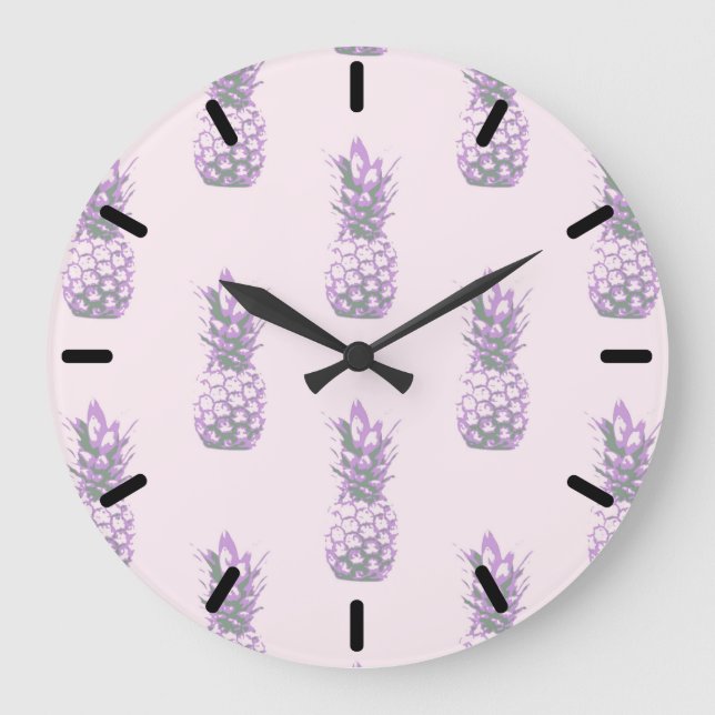 Lilac pinapple stor klocka (Framsida)