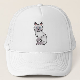 Lilac Point Birman/Ragdoll Cute Tecknad Cat Keps