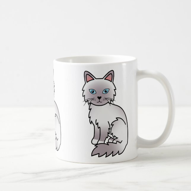 Lilac Point Birman / Ragdoll Katt Kaffemugg (Höger)