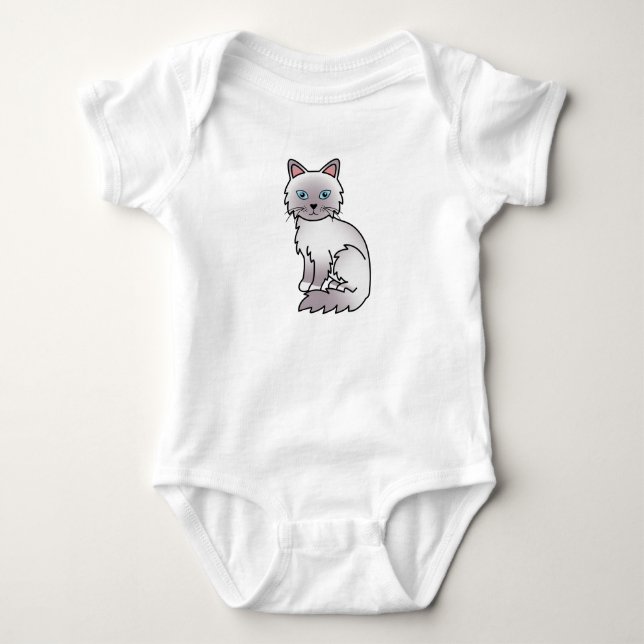 Lilac Point Birman / Ragdoll Katt T-shirt (Framsida)