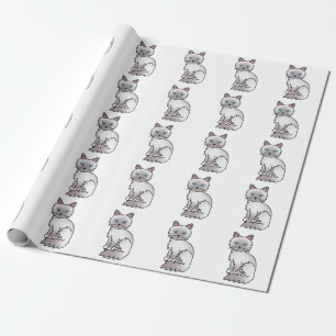 Lilac Point Birman / Ragdoll Söt Kattmönster Presentpapper