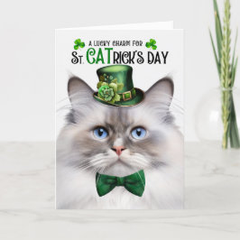 Lilac Point Ragdoll Lucky Charm St CATricks dag Helgkort