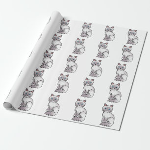 Lilac Point Tabby Birman/Ragdoll Sött Kattmönster Presentpapper