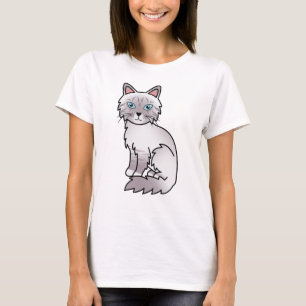 Lilac Point Tabby Birman / Ragdoll Tecknad Katt T Shirt