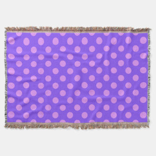 Lilac polka dots på periwinkle filt