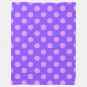 Lilac polka dots på periwinkle fleecefilt