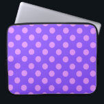 Lilac polka dots på periwinkle laptop sleeve<br><div class="desc">Lilac polka dots på periwinkle</div>