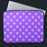 Lilac polka dots på periwinkle laptop sleeve<br><div class="desc">Lilac polka dots på periwinkle</div>