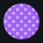 Lilac polka dots på periwinkle magnet<br><div class="desc">Lilac polka dots på periwinkle</div>