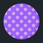 Lilac polka dots på periwinkle magnet<br><div class="desc">Lilac polka dots på periwinkle</div>