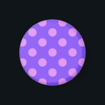 Lilac polka dots på periwinkle magnet<br><div class="desc">Lilac polka dots på periwinkle</div>