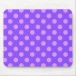 Lilac polka dots på periwinkle musmatta<br><div class="desc">Lilac polka dots på periwinkle</div>