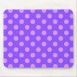 Lilac polka dots på periwinkle musmatta<br><div class="desc">Lilac polka dots på periwinkle</div>
