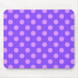 Lilac polka dots på periwinkle musmatta